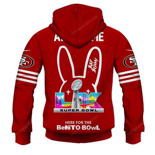 San Francisco 49ers X Bad Bunny Super Bowl Lx 2026 Hoodie San Francisco 49ers X Bad Bunny Super Bowl Lx 2026 Hoodie