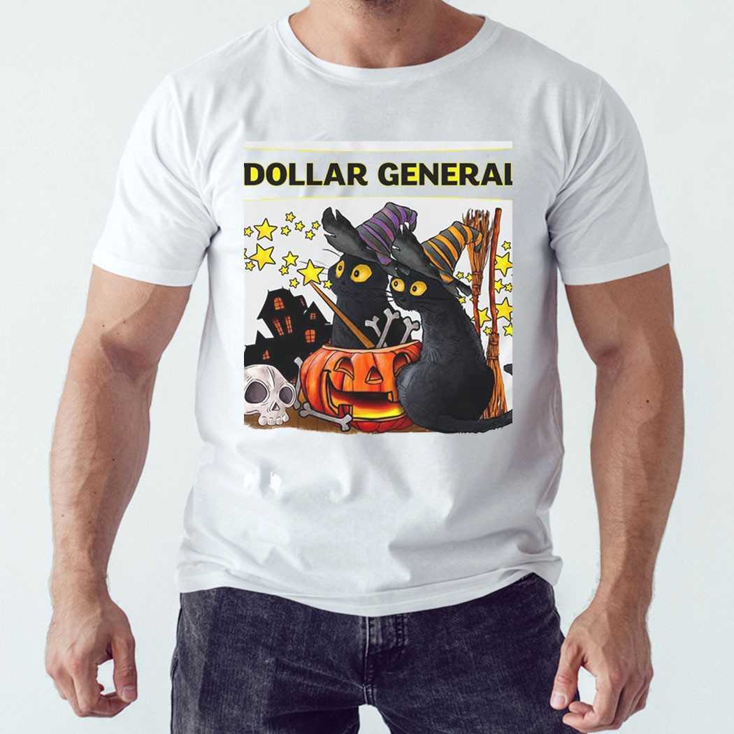 Dollar General Halloween Black Cats Tee Dollar General Halloween Black Cats Tee