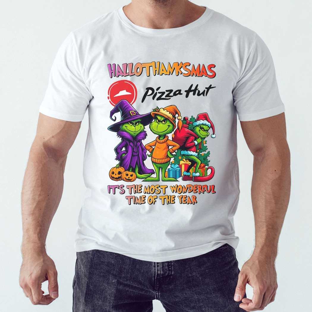 Pizza Hut Hallothanksmas Grinch Trio Tee Pizza Hut Hallothanksmas Grinch Trio Tee