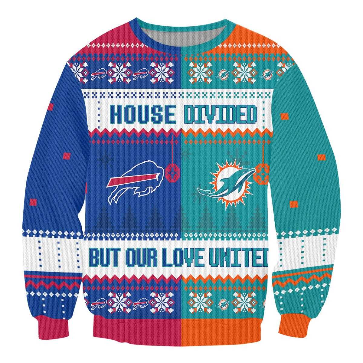 Atlanta Falcons San Francisco 49ers House Divided But Our Love United Ugly Christmas Sweater