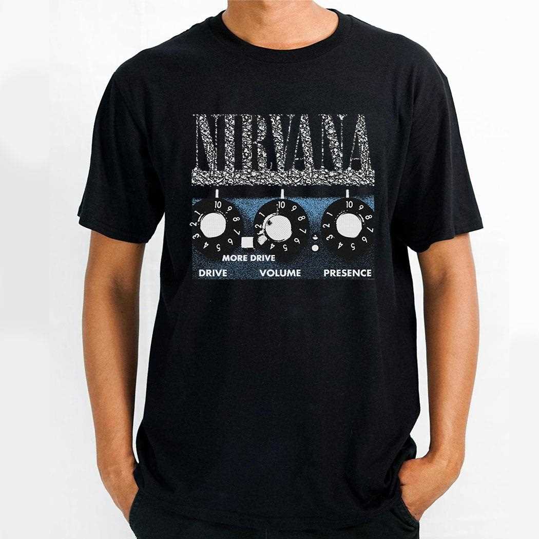 Nirvana More Drive Volume Presence Amp Knob T-shirt