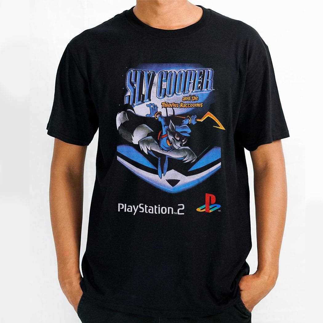 Sly Cooper Playstation 2 Greatest Hits T-shirt Sly Cooper Playstation 2 Greatest Hits T-shirt