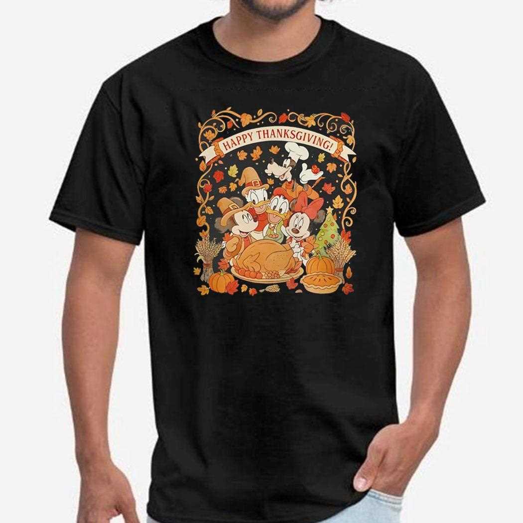 Mickey And Friends Happy Thanksgiving Tee Mickey And Friends Happy Thanksgiving Tee