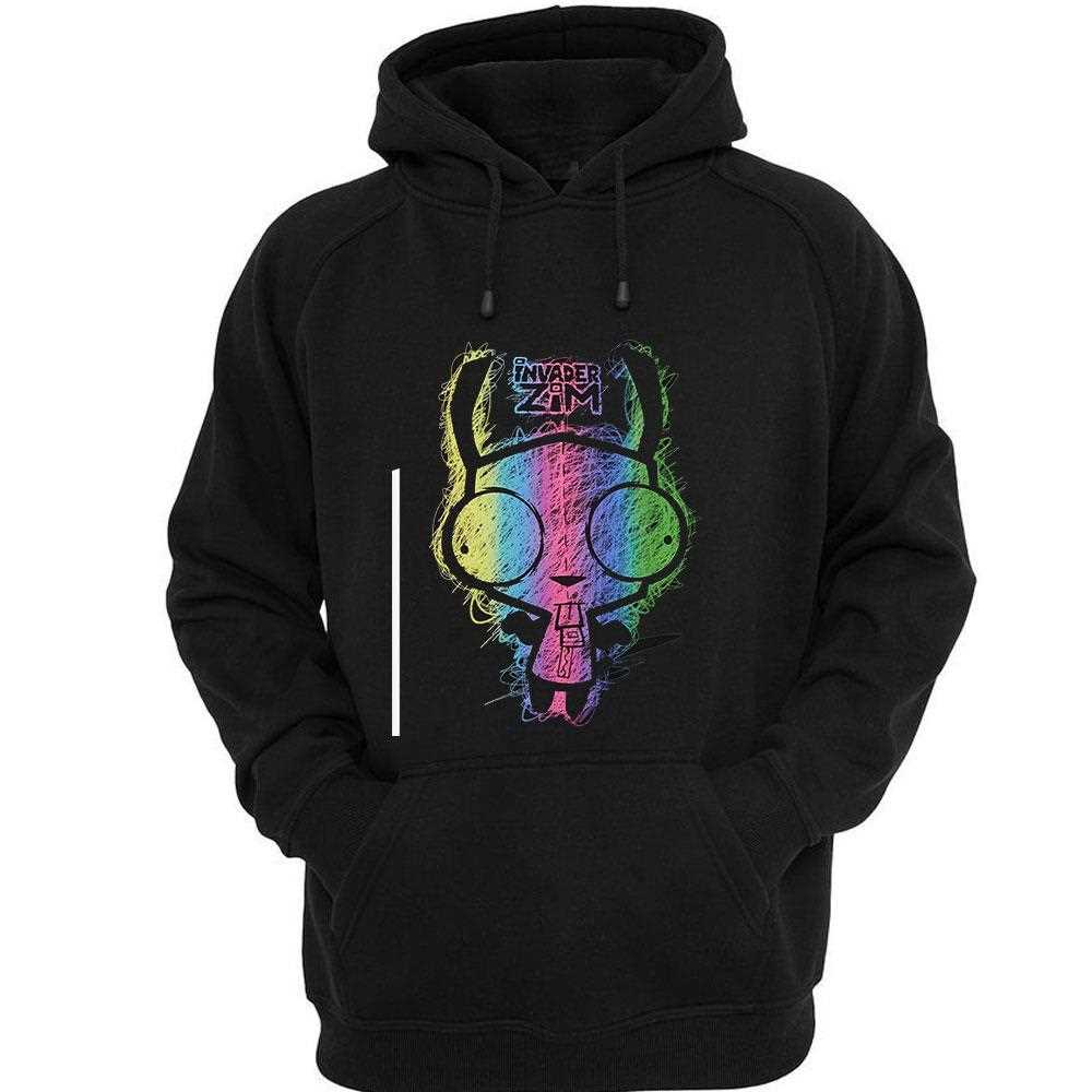 Invader Zim Gir Rainbow Scribble T-shirt Invader Zim Gir Rainbow Scribble T-shirt