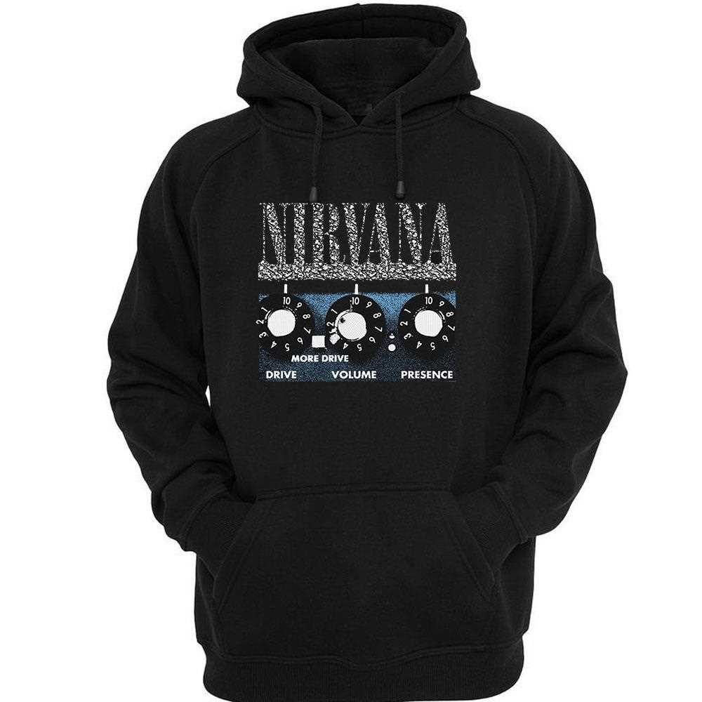 Nirvana More Drive Volume Presence Amp Knob T-shirt Nirvana More Drive Volume Presence Amp Knob T-shirt