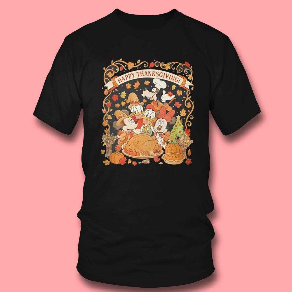 Mickey And Friends Happy Thanksgiving Tee Mickey And Friends Happy Thanksgiving Tee