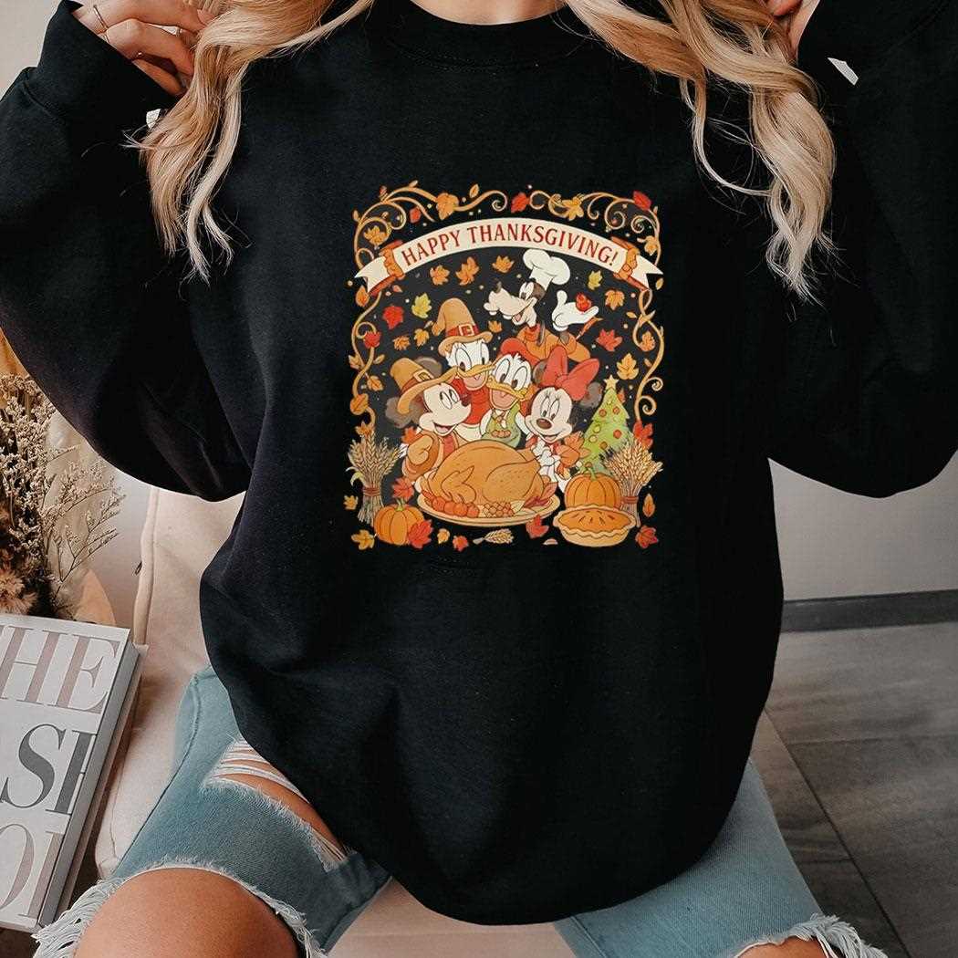 Mickey And Friends Happy Thanksgiving Tee Mickey And Friends Happy Thanksgiving Tee
