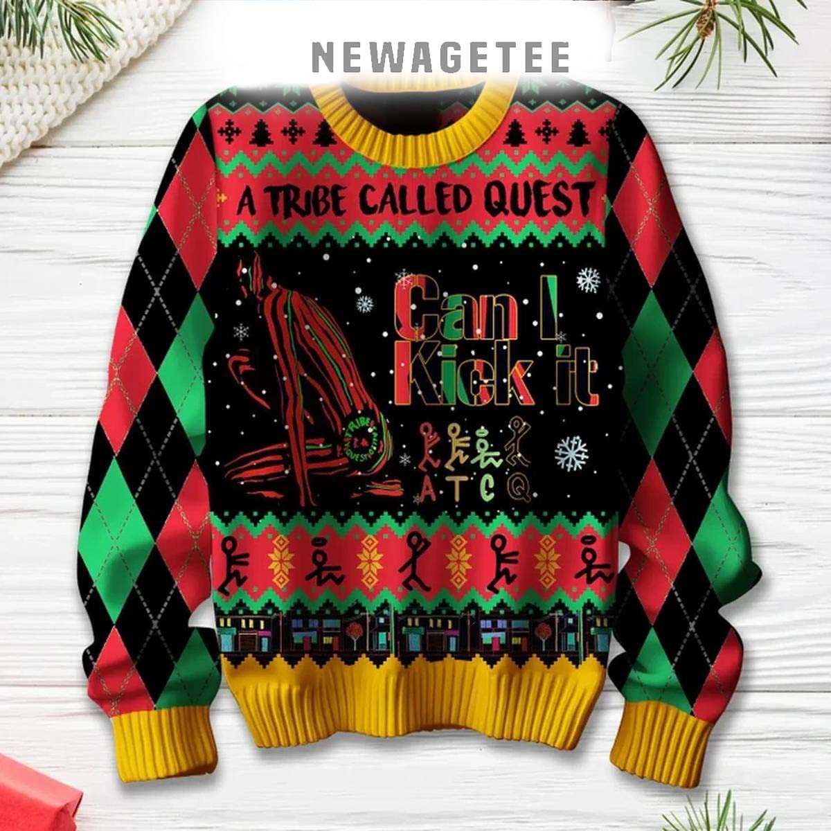 A Tribe Called Quest Can I Kick It Festive Christmas Ugly Sweater