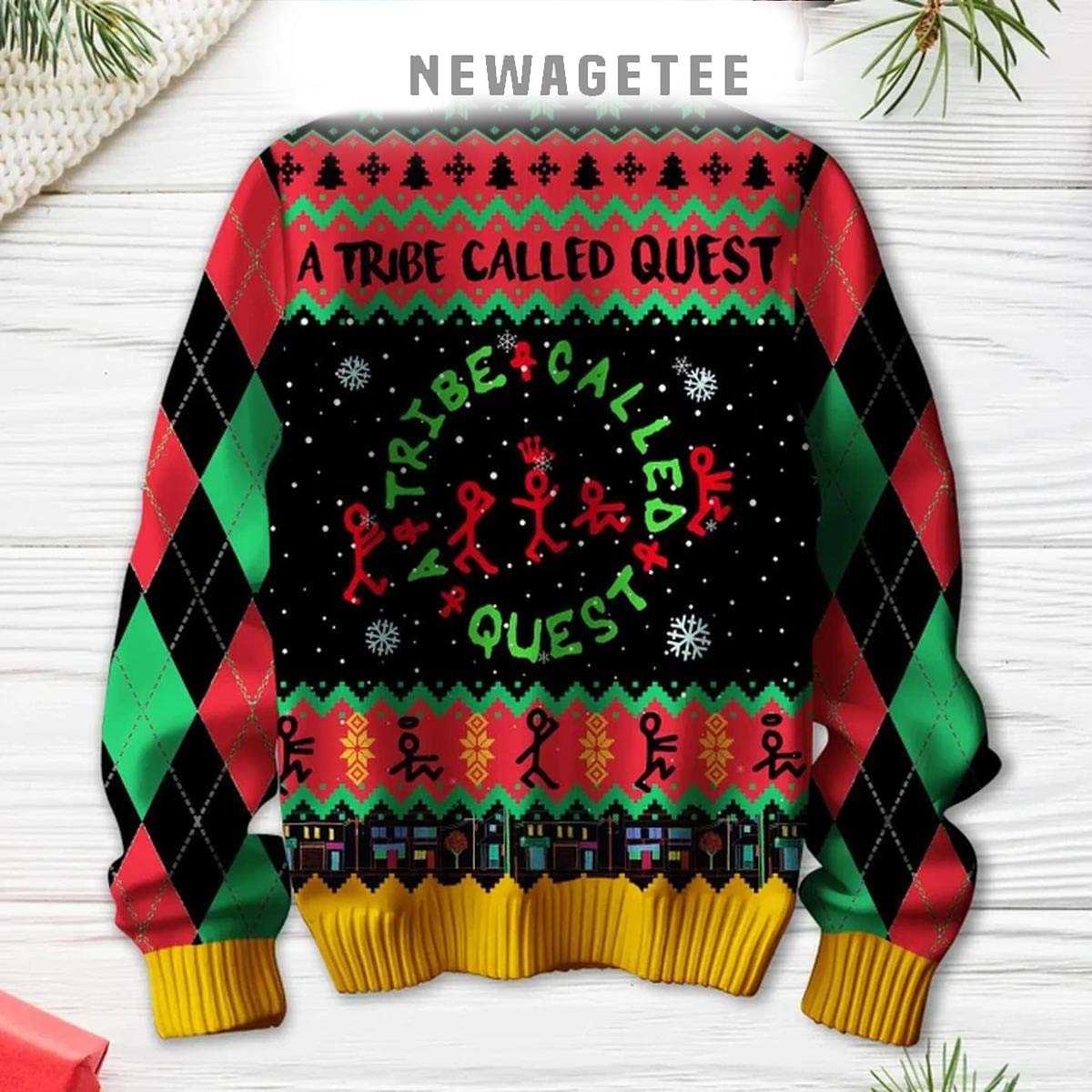 A Tribe Called Quest Can I Kick It Festive Christmas Ugly Sweater A Tribe Called Quest Can I Kick It Festive Christmas Ugly Sweater