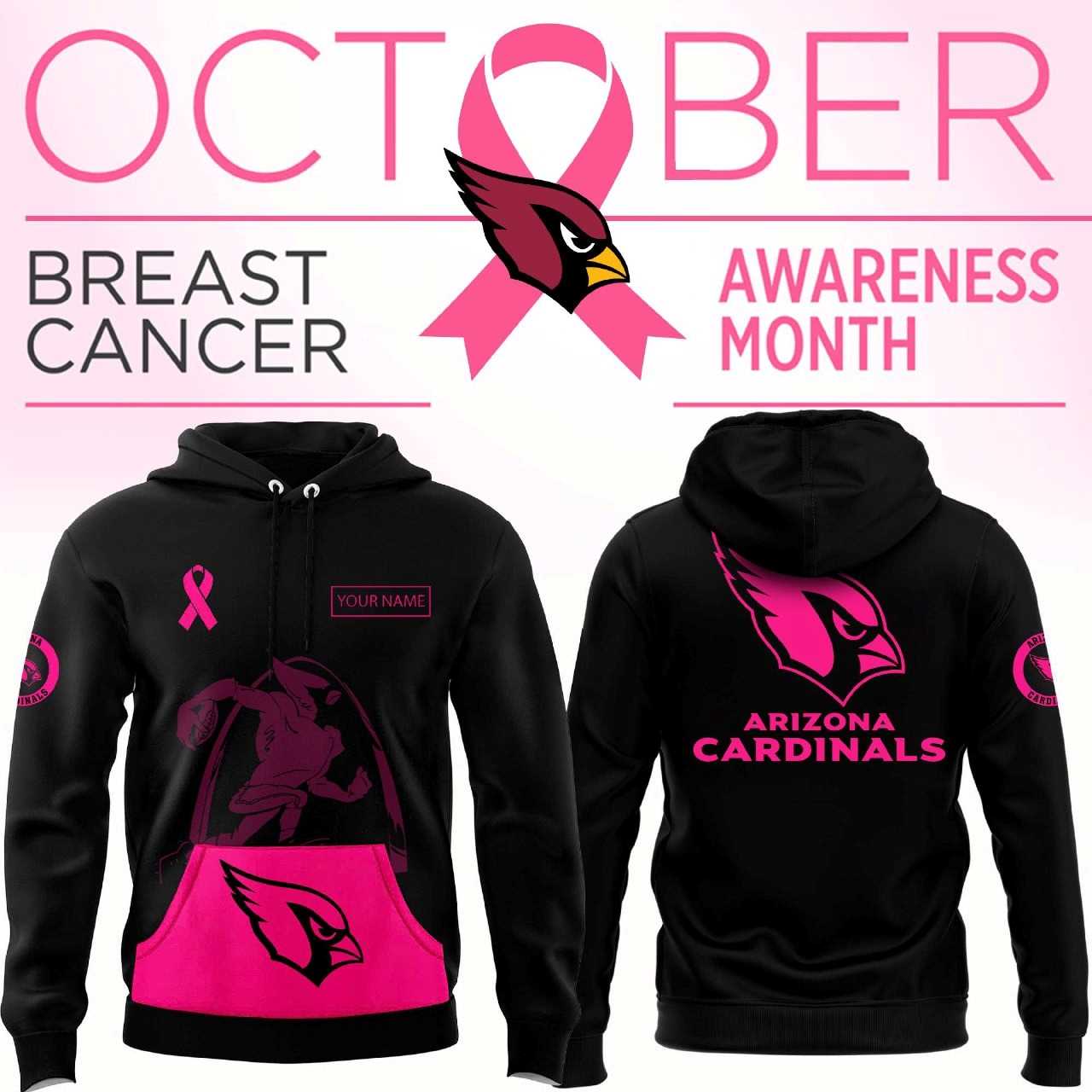 Arizona Cardinals Breast Cancer Awareness Hoodie Arizona Cardinals Breast Cancer Awareness Hoodie