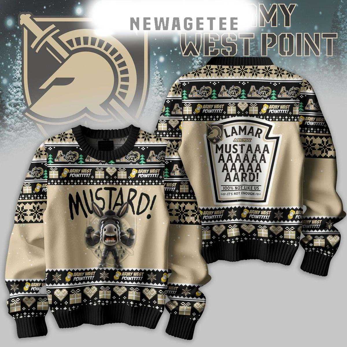 Army Black Knights Mustard Kendrick Lamar Christmas Ugly Sweater