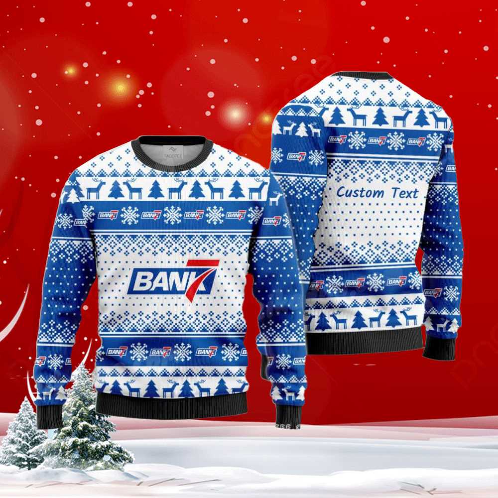 Bank7 Corp Logo Ugly Christmas Sweater Bank7 Corp Logo Ugly Christmas Sweater