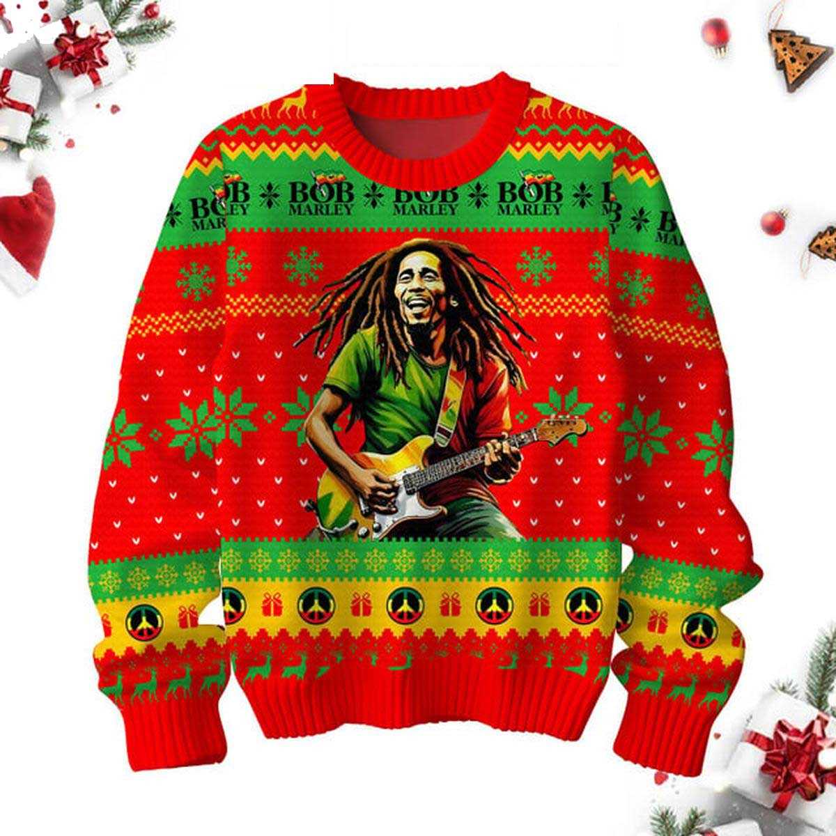 Bob Marley Every Little Things Is Gonna Be Alright Merry 2024 Christmas Ugly Sweater Bob Marley Every Little Things Is Gonna Be Alright Merry 2024 Christmas Ugly Sweater