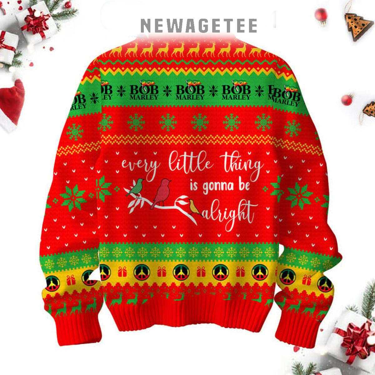 Bob Marley Every Little Things Is Gonna Be Alright Merry 2024 Christmas Ugly Sweater Bob Marley Every Little Things Is Gonna Be Alright Merry 2024 Christmas Ugly Sweater