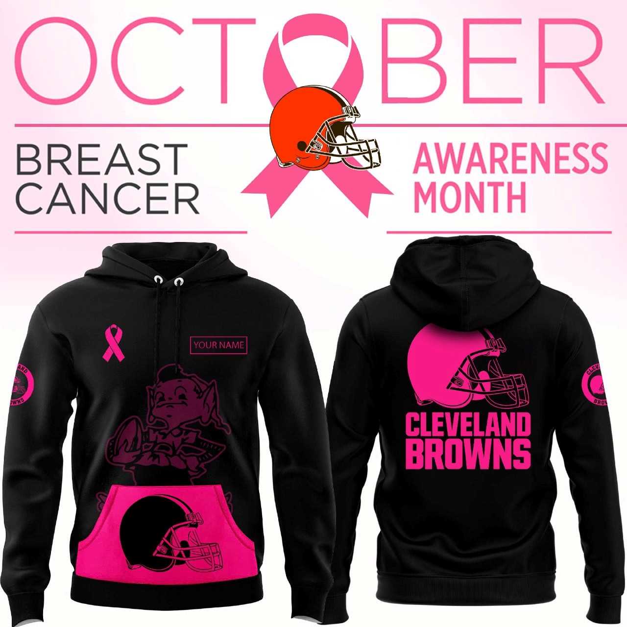 Cleveland Browns Breast Cancer Awareness Hoodie