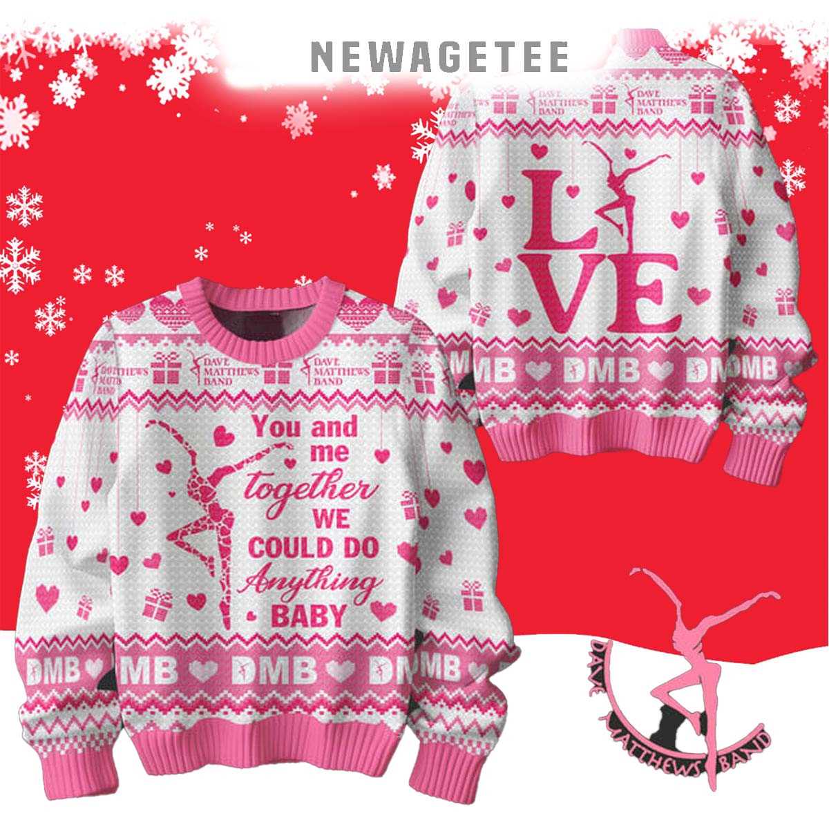 Dave Matthews Band Happy Valentine You And Me 2025 Ugly Sweater Dave Matthews Band Happy Valentine You And Me 2025 Ugly Sweater