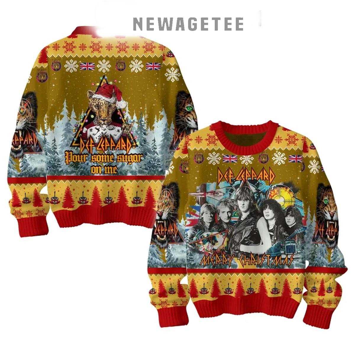 Def Leppard Some Sugar On Me 2025 Ugly Christmas Sweater Def Leppard Some Sugar On Me 2025 Ugly Christmas Sweater