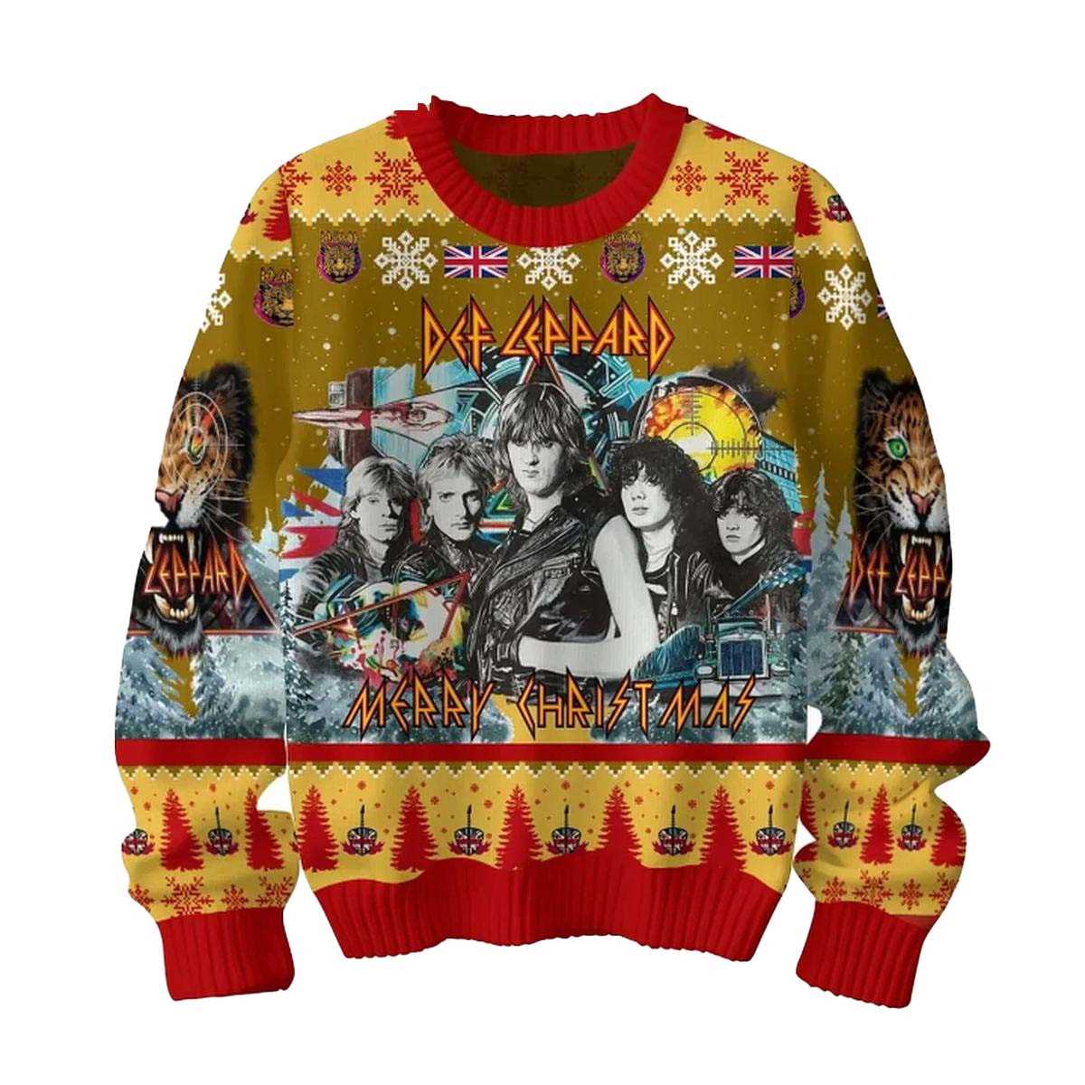 Def Leppard Some Sugar On Me 2025 Ugly Christmas Sweater Def Leppard Some Sugar On Me 2025 Ugly Christmas Sweater