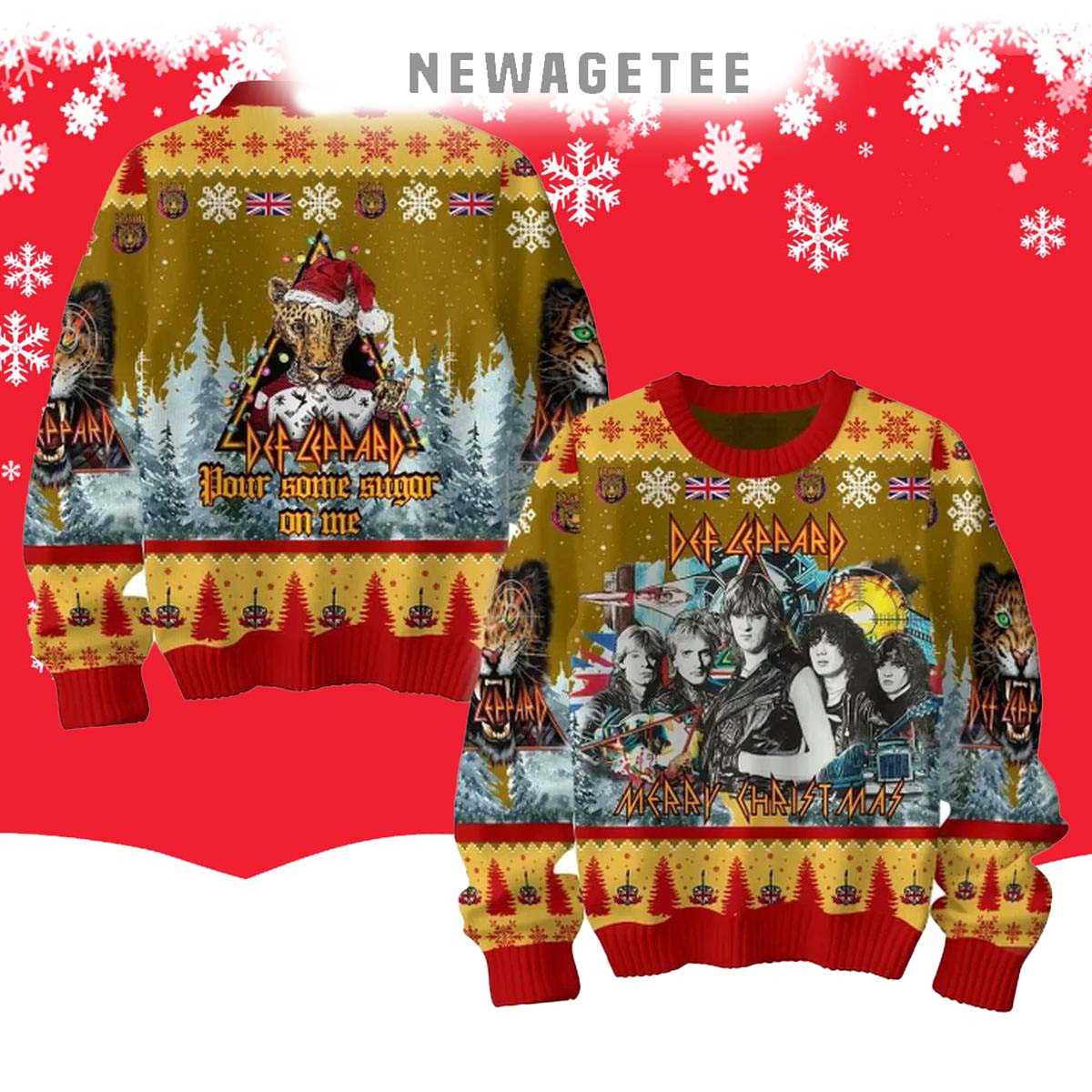Def Leppard Some Sugar On Me 2025 Ugly Christmas Sweater Def Leppard Some Sugar On Me 2025 Ugly Christmas Sweater
