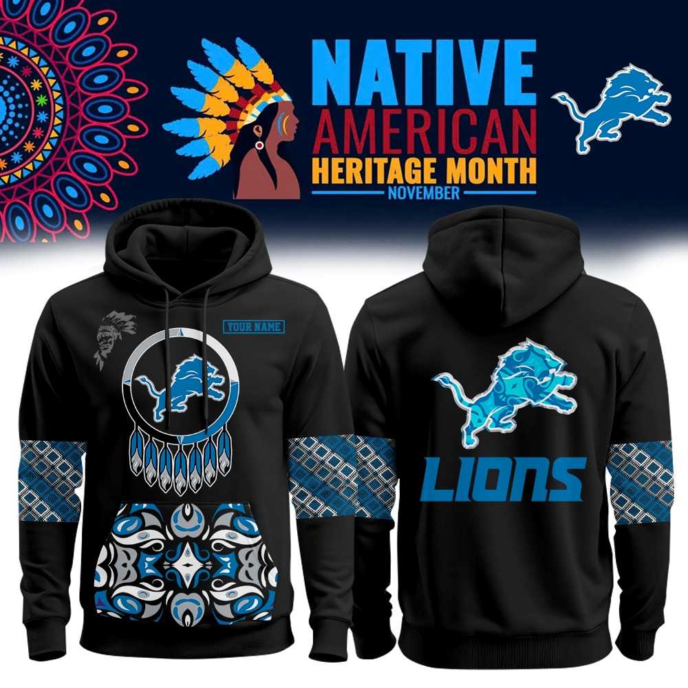 Detroit Lions Native American Heritage Month Hoodie