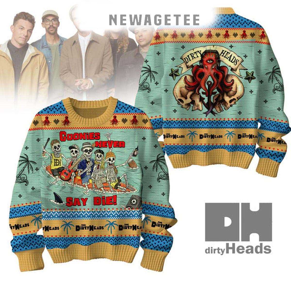 Dirty Heads Goonies Never Say Die Fan 2025 Ugly Christmas Sweater