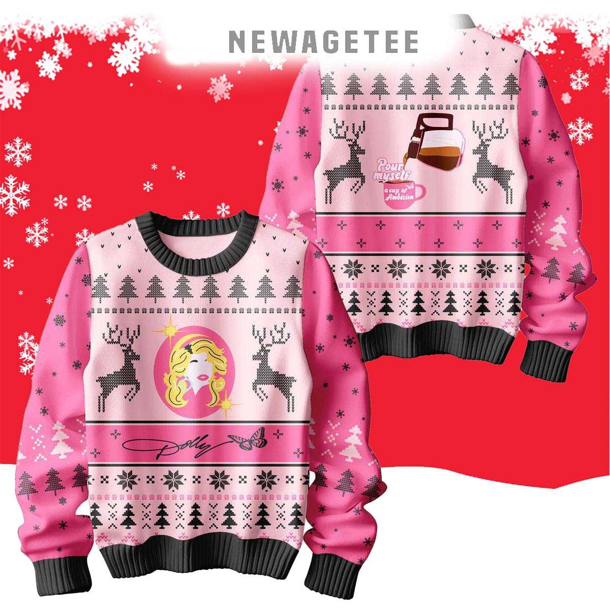 Dolly Parton Pour Myself A Cup Of Ambition Christmas 2024 Ugly Sweater Dolly Parton Pour Myself A Cup Of Ambition Christmas 2024 Ugly Sweater