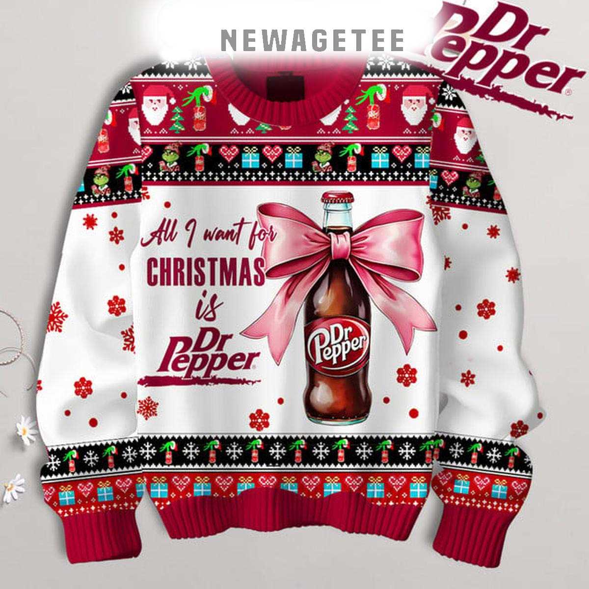 Dr Pepper All I Want For Christmas 2024 Dr Pepper Ugly Sweater Dr Pepper All I Want For Christmas 2024 Dr Pepper Ugly Sweater