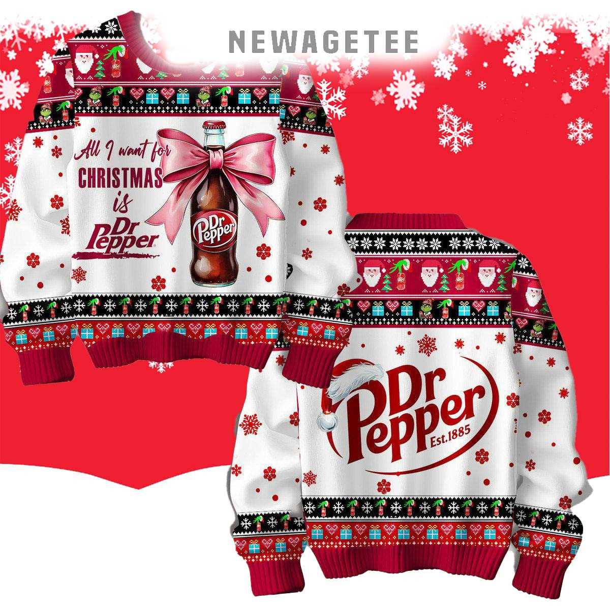 Dr Pepper All I Want For Christmas 2024 Dr Pepper Ugly Sweater Dr Pepper All I Want For Christmas 2024 Dr Pepper Ugly Sweater