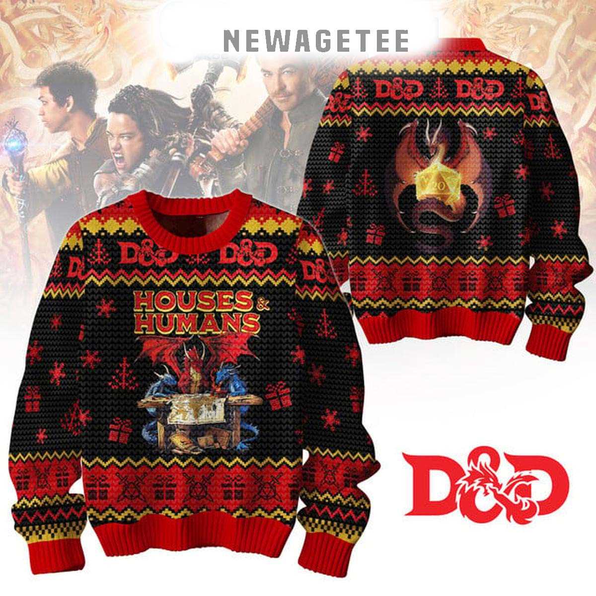 Dungeons & Dragons Honor Among Thieves 2024 Christmas Ugly Sweater