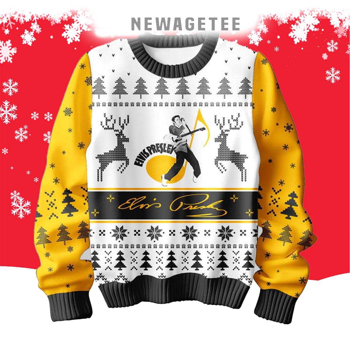 Elvis Presley With Tcb Band On Christmas 2024 Ugly Sweater Elvis Presley With Tcb Band On Christmas 2024 Ugly Sweater