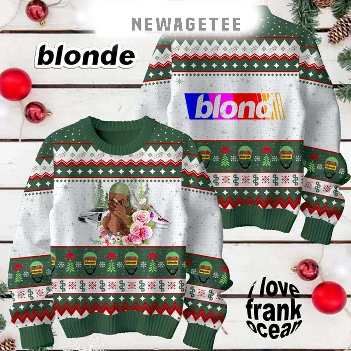 Frank Ocean I Love Blonde 2024 Christmas Ugly Sweater Frank Ocean I Love Blonde 2024 Christmas Ugly Sweater