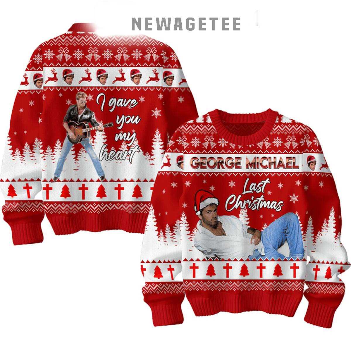 George Michael Wham Last Christmas I Gave You My Heart 2025 Ugly Christmas Sweater George Michael Wham Last Christmas I Gave You My Heart 2025 Ugly Christmas Sweater