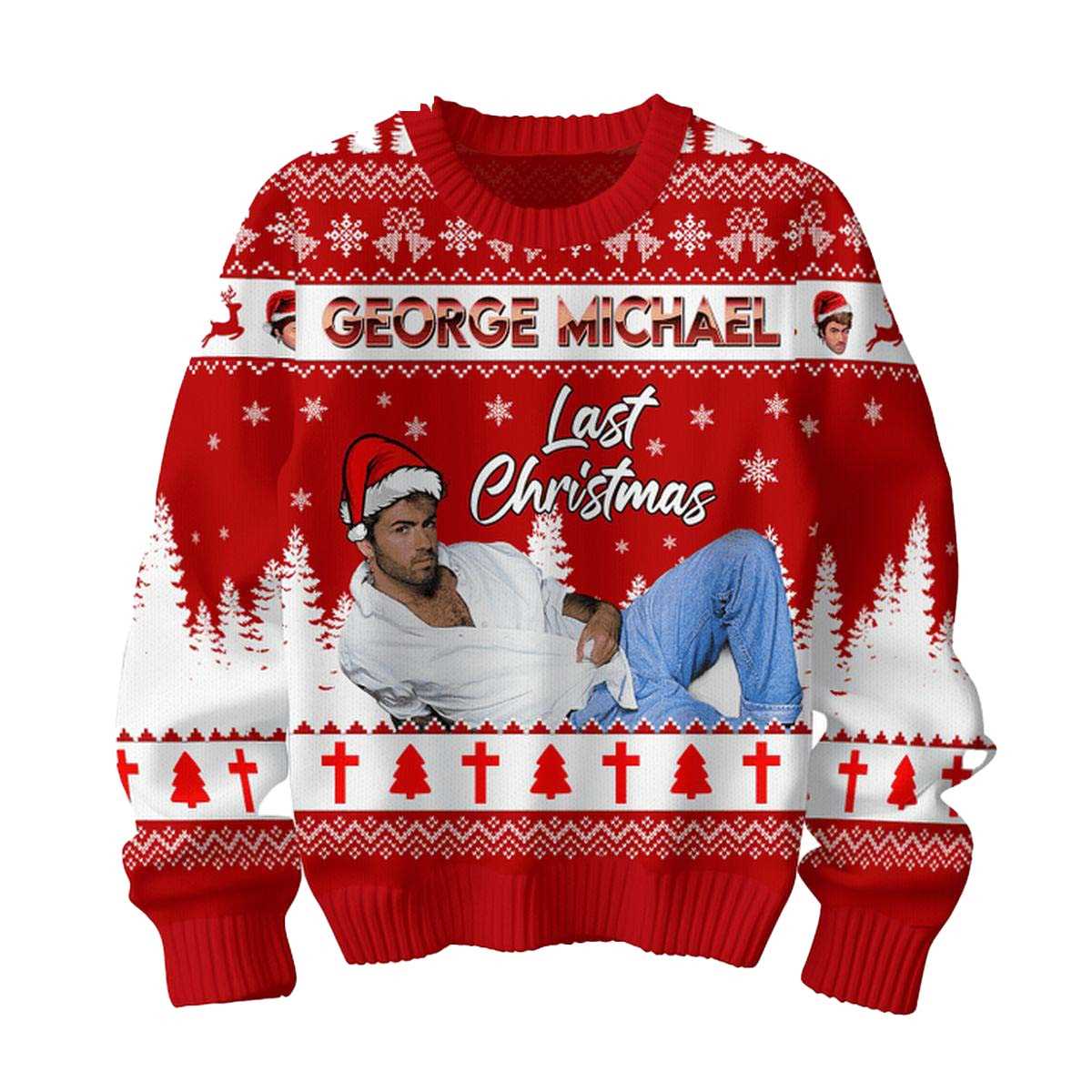 George Michael Wham Last Christmas I Gave You My Heart 2025 Ugly Christmas Sweater George Michael Wham Last Christmas I Gave You My Heart 2025 Ugly Christmas Sweater