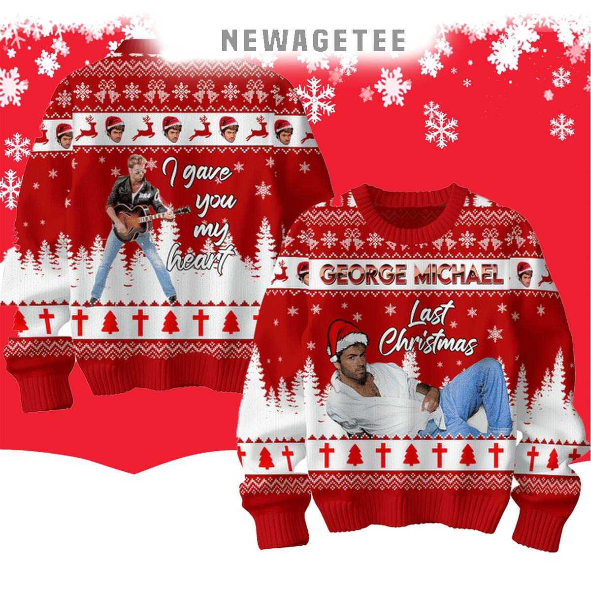 George Michael Wham Last Christmas I Gave You My Heart 2025 Ugly Christmas Sweater George Michael Wham Last Christmas I Gave You My Heart 2025 Ugly Christmas Sweater