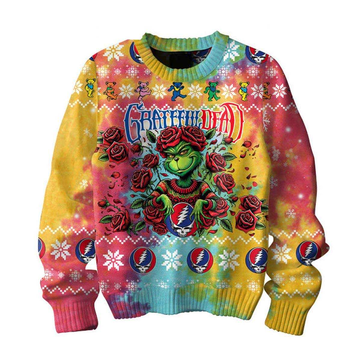 Grateful Dead Ramble On Rose The Grinch Christmas Ugly Sweater Grateful Dead Ramble On Rose The Grinch Christmas Ugly Sweater