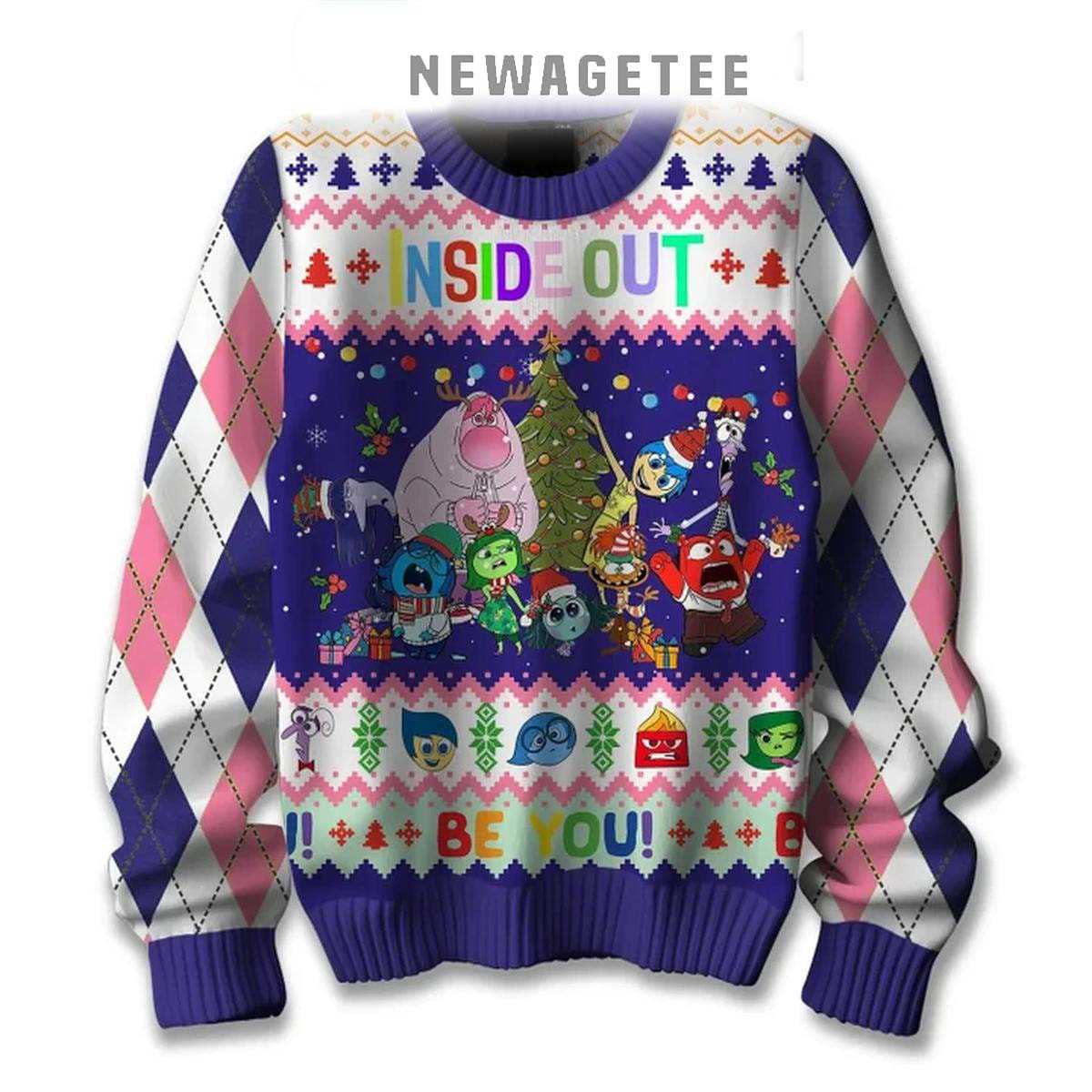 Inside Out Believe In Yourself Be You Christmas Ugly Sweater Inside Out Believe In Yourself Be You Christmas Ugly Sweater