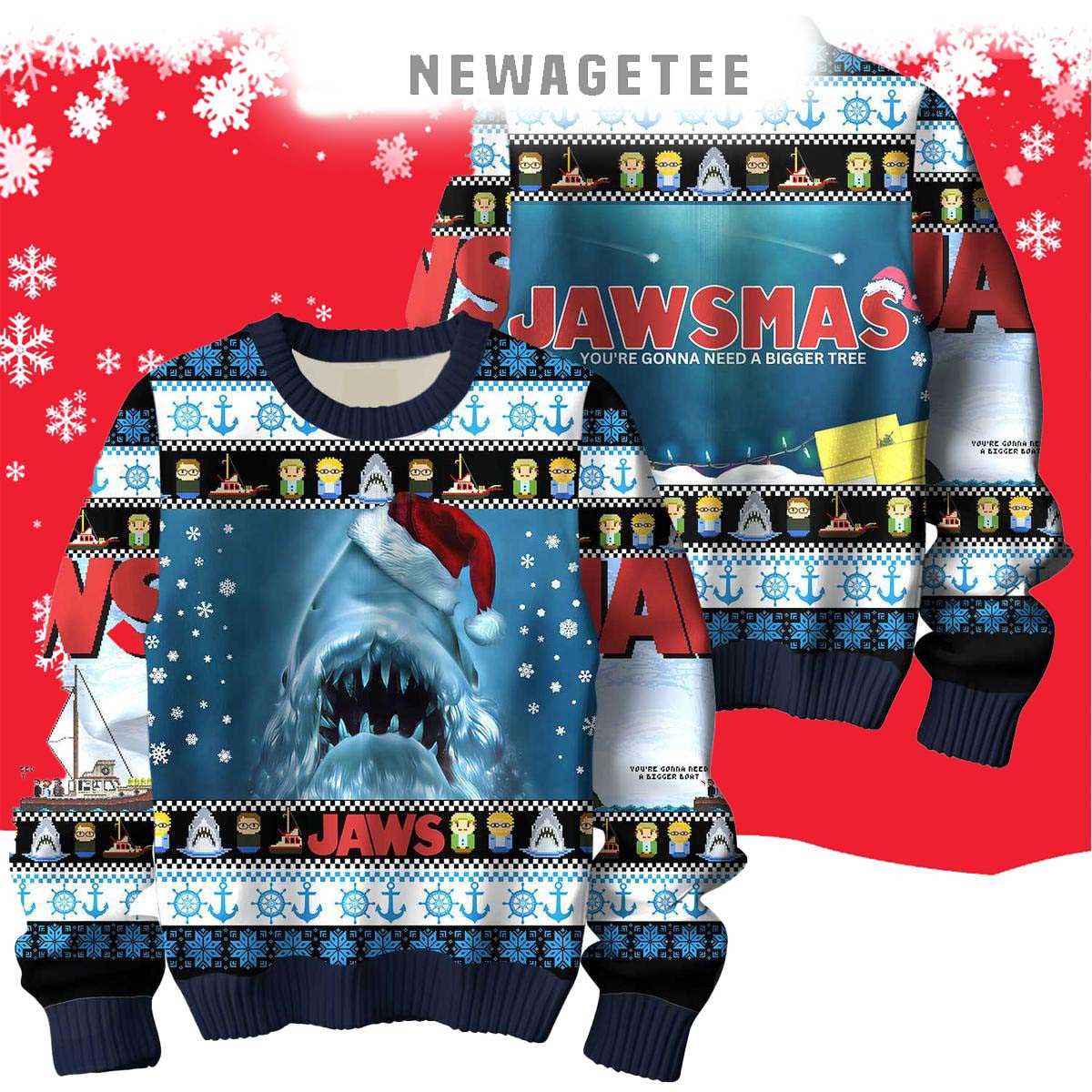 Jaws Christmas Holiday Ugly Sweater Jaws Christmas Holiday Ugly Sweater
