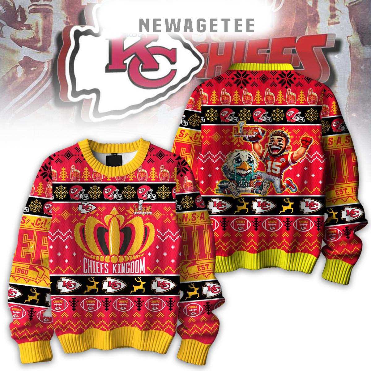 Kansas City Chiefs Kingdom Super Bowl Champions Ugly Sweater Kansas City Chiefs Kingdom Super Bowl Champions Ugly Sweater