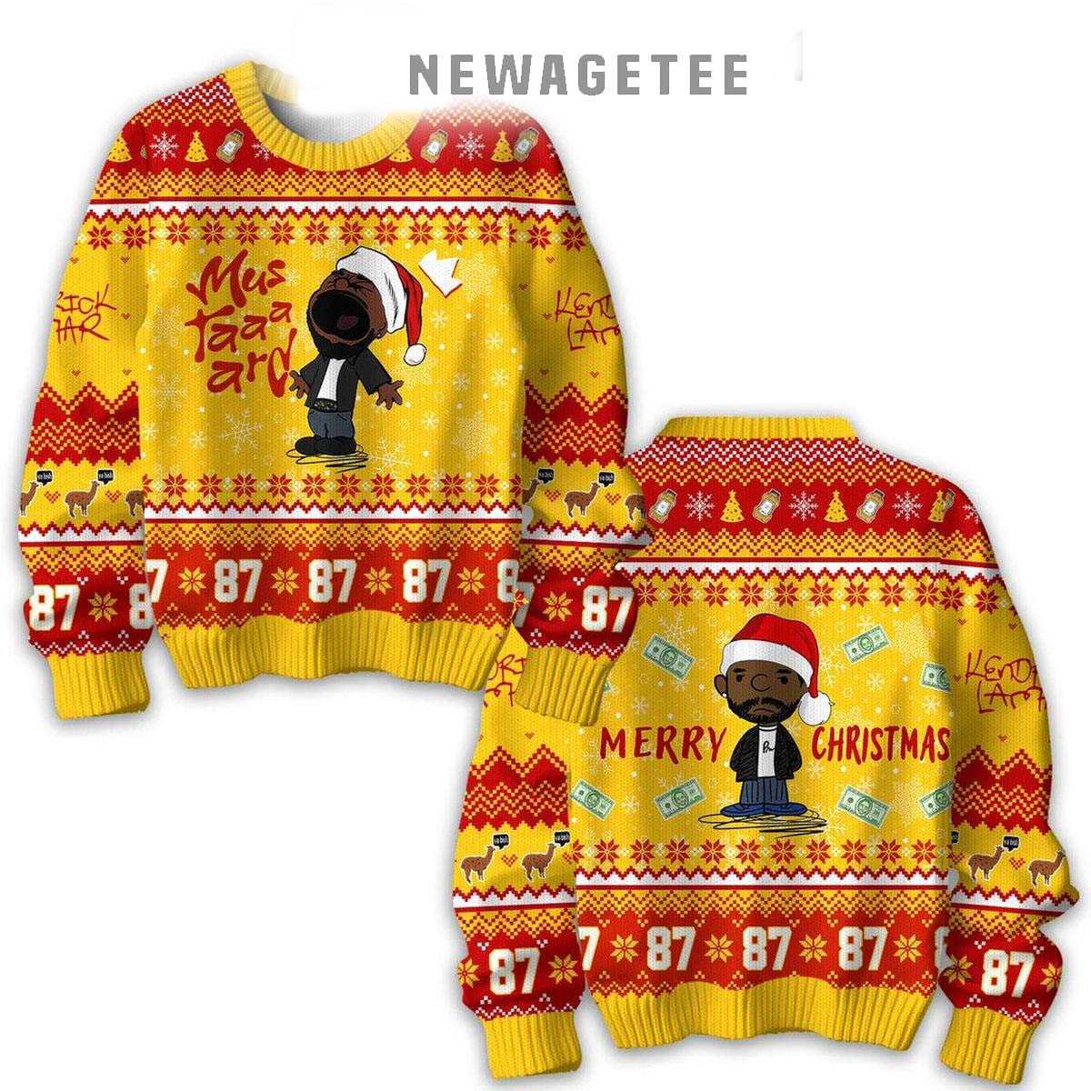 Kendrick Lamar Merry Mustard Christmas Holidays 2025 Ugly Christmas Sweater Kendrick Lamar Merry Mustard Christmas Holidays 2025 Ugly Christmas Sweater