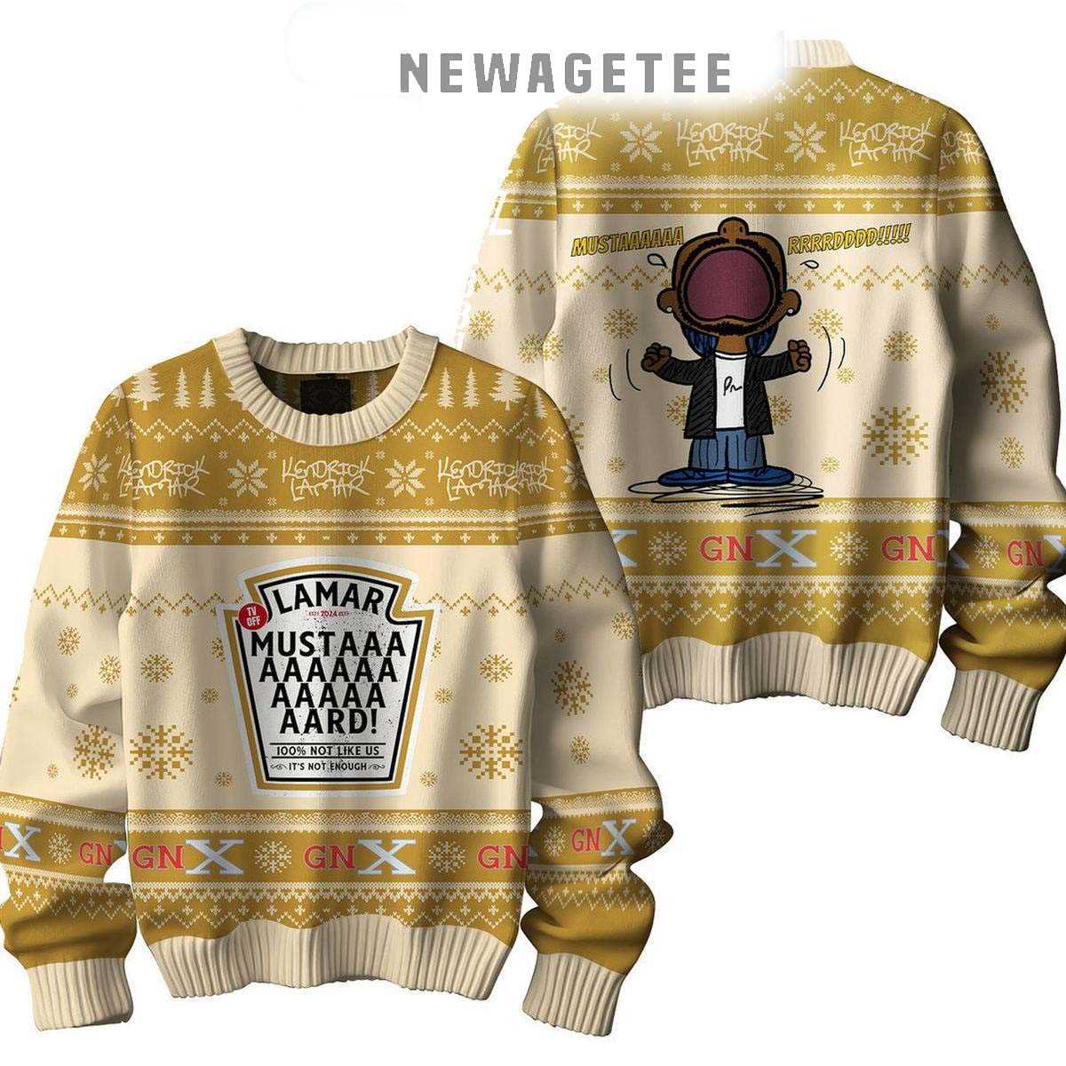Kendrick Lamar Mustard Gen X 2024 Christmas Ugly Sweater Kendrick Lamar Mustard Gen X 2024 Christmas Ugly Sweater