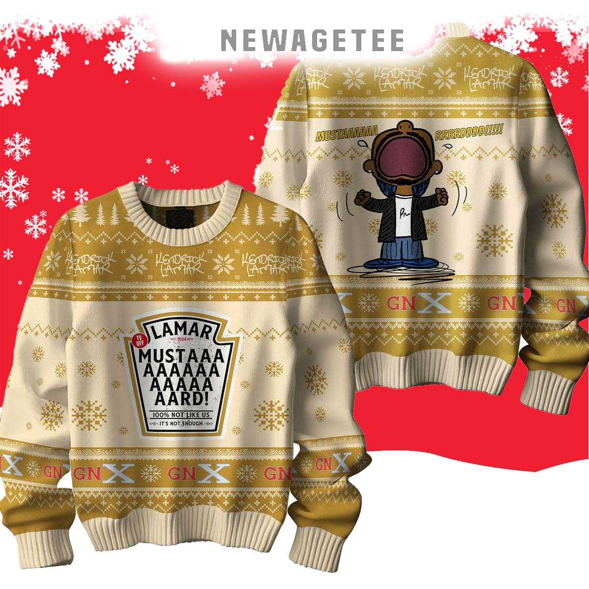 Kendrick Lamar Mustard Gen X 2024 Christmas Ugly Sweater Kendrick Lamar Mustard Gen X 2024 Christmas Ugly Sweater