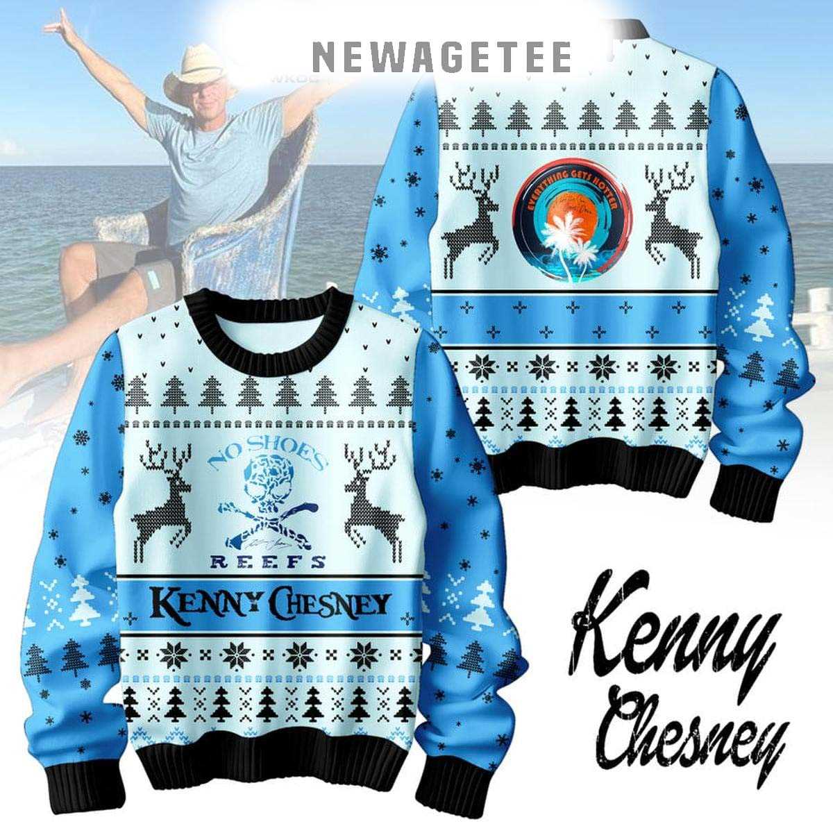 Kenny Chesney No Shoes Nation On Christmas 2024 Ugly Sweater Kenny Chesney No Shoes Nation On Christmas 2024 Ugly Sweater