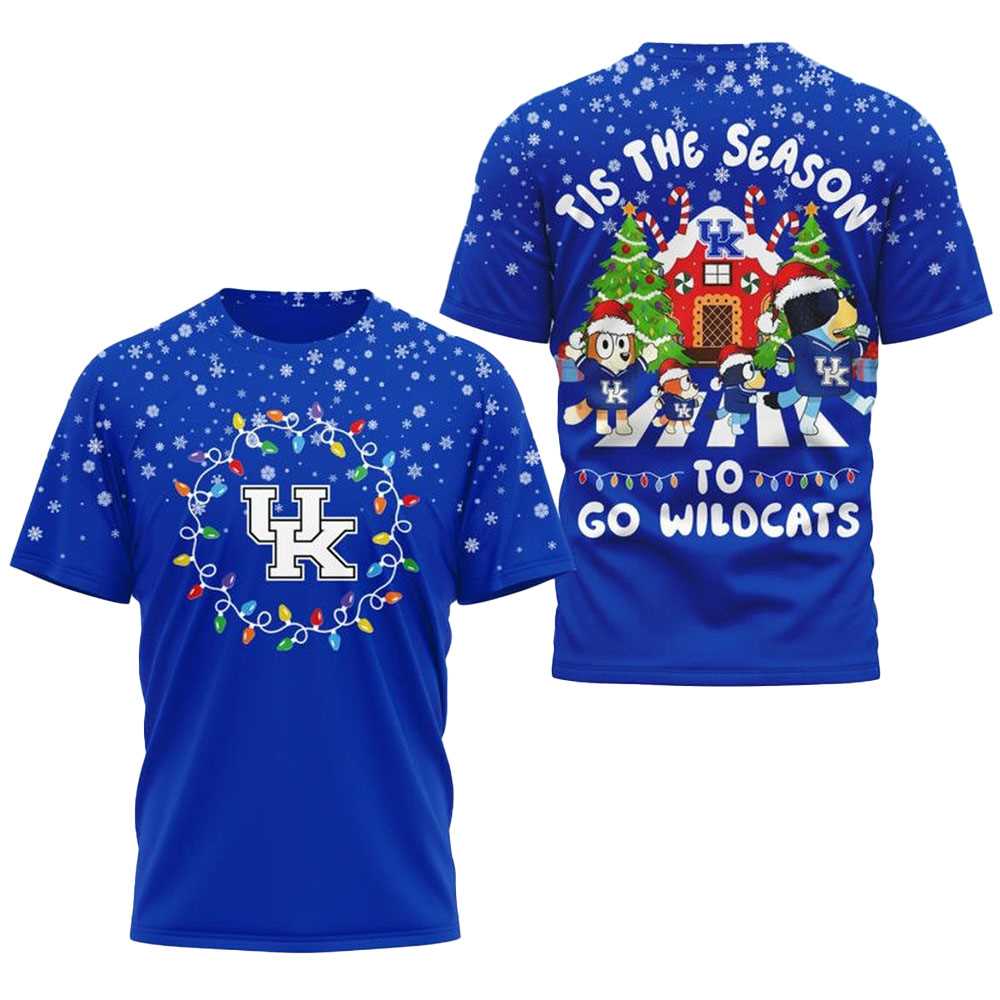 Kentucky Wildcats Bluey Tis The Season To Go Wildcats Christmas 2025 Shirt