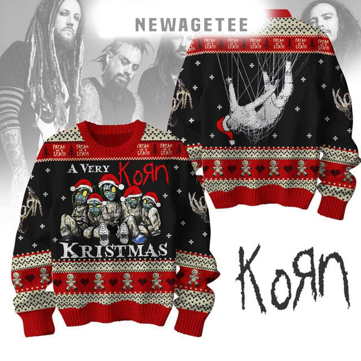 Korn A Very Korn 2025 Ugly Christmas Sweater Korn A Very Korn 2025 Ugly Christmas Sweater