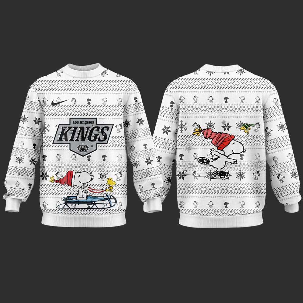 Los Angeles Kings Snoopy Peanuts 2025 Ugly Christmas Sweater Los Angeles Kings Snoopy Peanuts 2025 Ugly Christmas Sweater