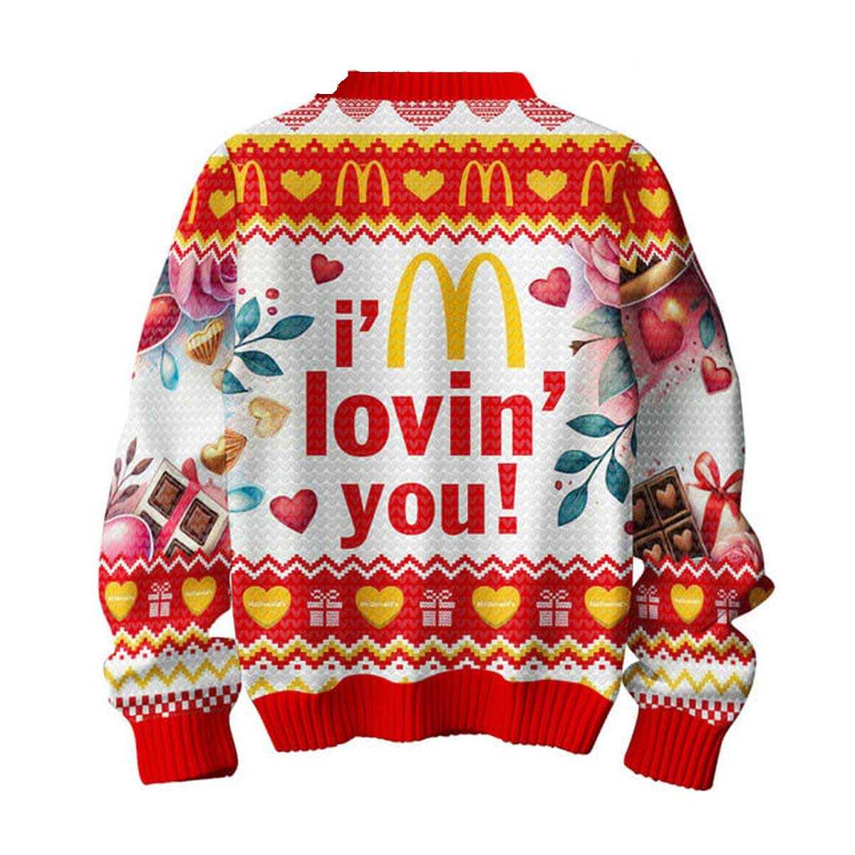 Mcdonalds Im Loving You Happy Valentine 2025 Ugly Sweater Mcdonalds Im Loving You Happy Valentine 2025 Ugly Sweater