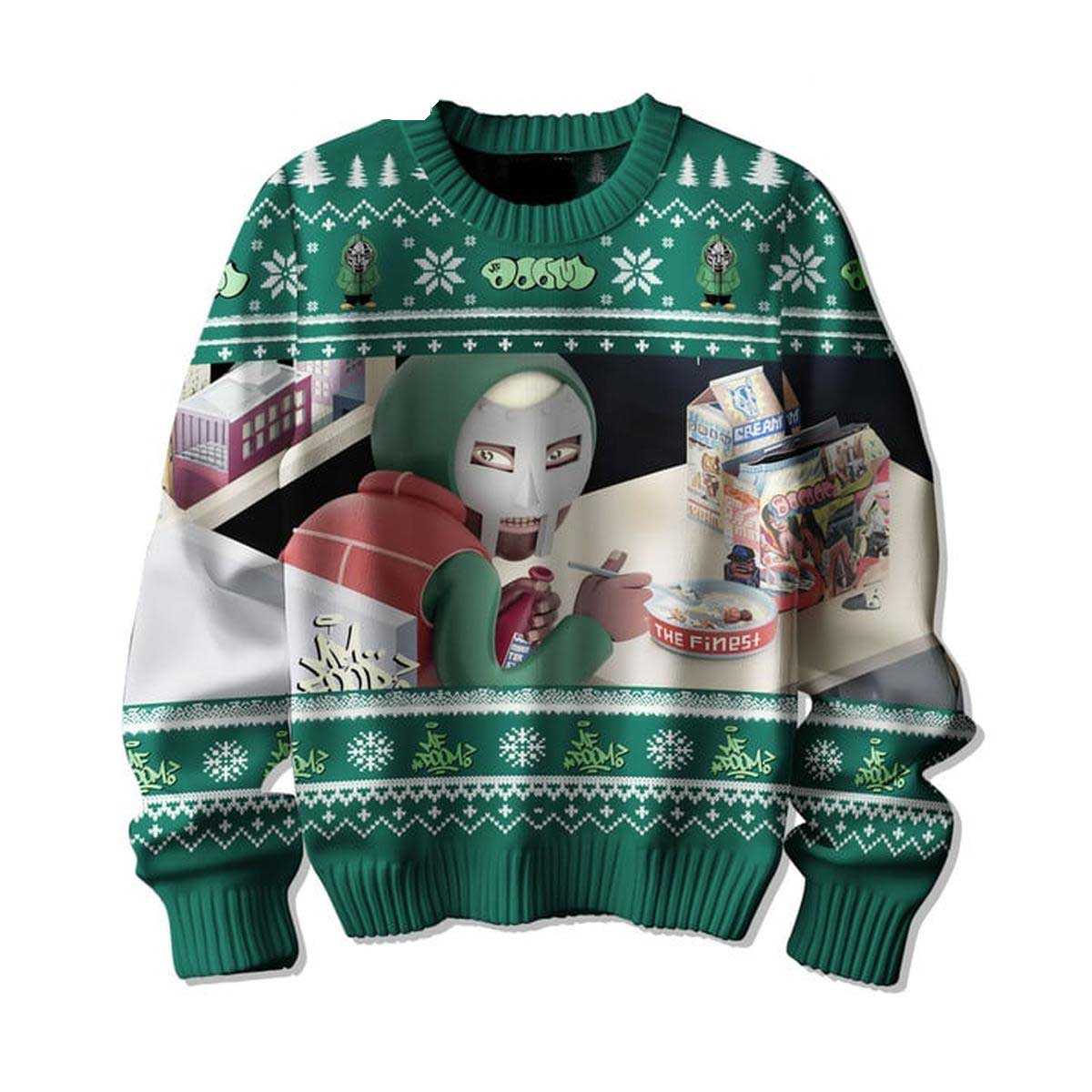 Mf Doom Come In Were Open Christmas Ugly Sweater Mf Doom Come In Were Open Christmas Ugly Sweater