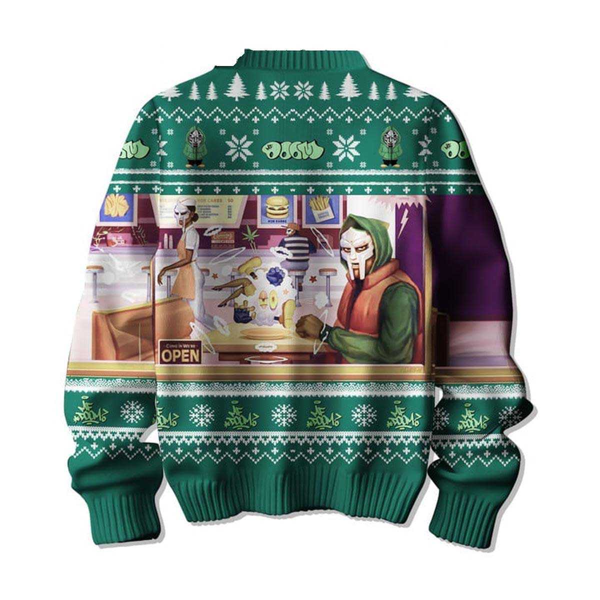 Mf Doom Come In Were Open Christmas Ugly Sweater Mf Doom Come In Were Open Christmas Ugly Sweater