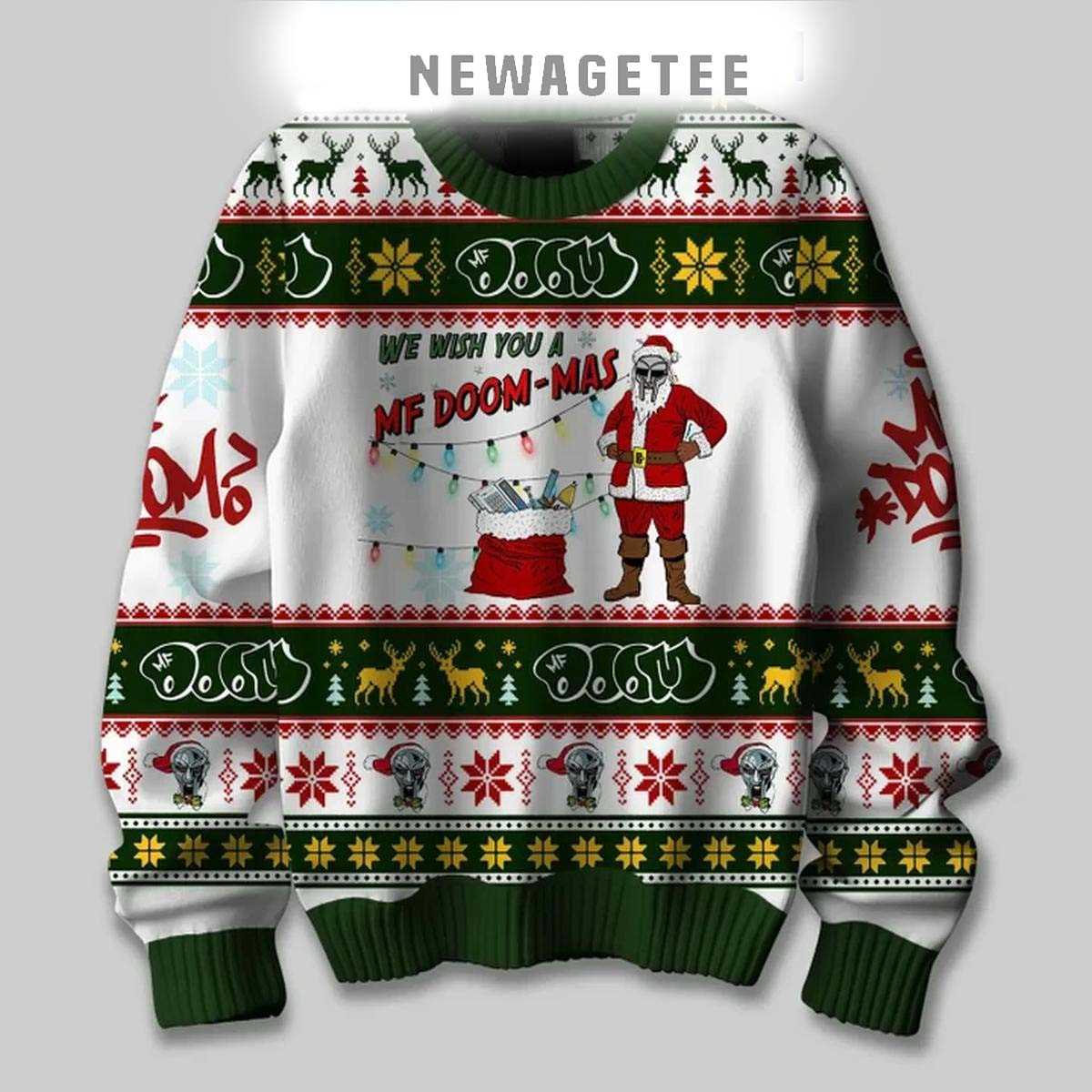 Mf Doom We Wish You A Mf Doommas Christmas 2024 Ugly Sweater