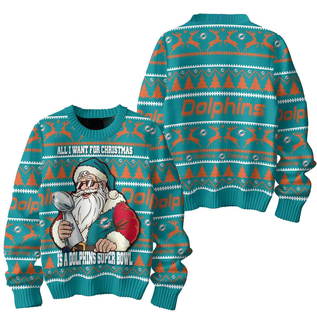 Indianapolis Colts Santa All I Want For Christmas Is Super Bowl Ugly Sweater